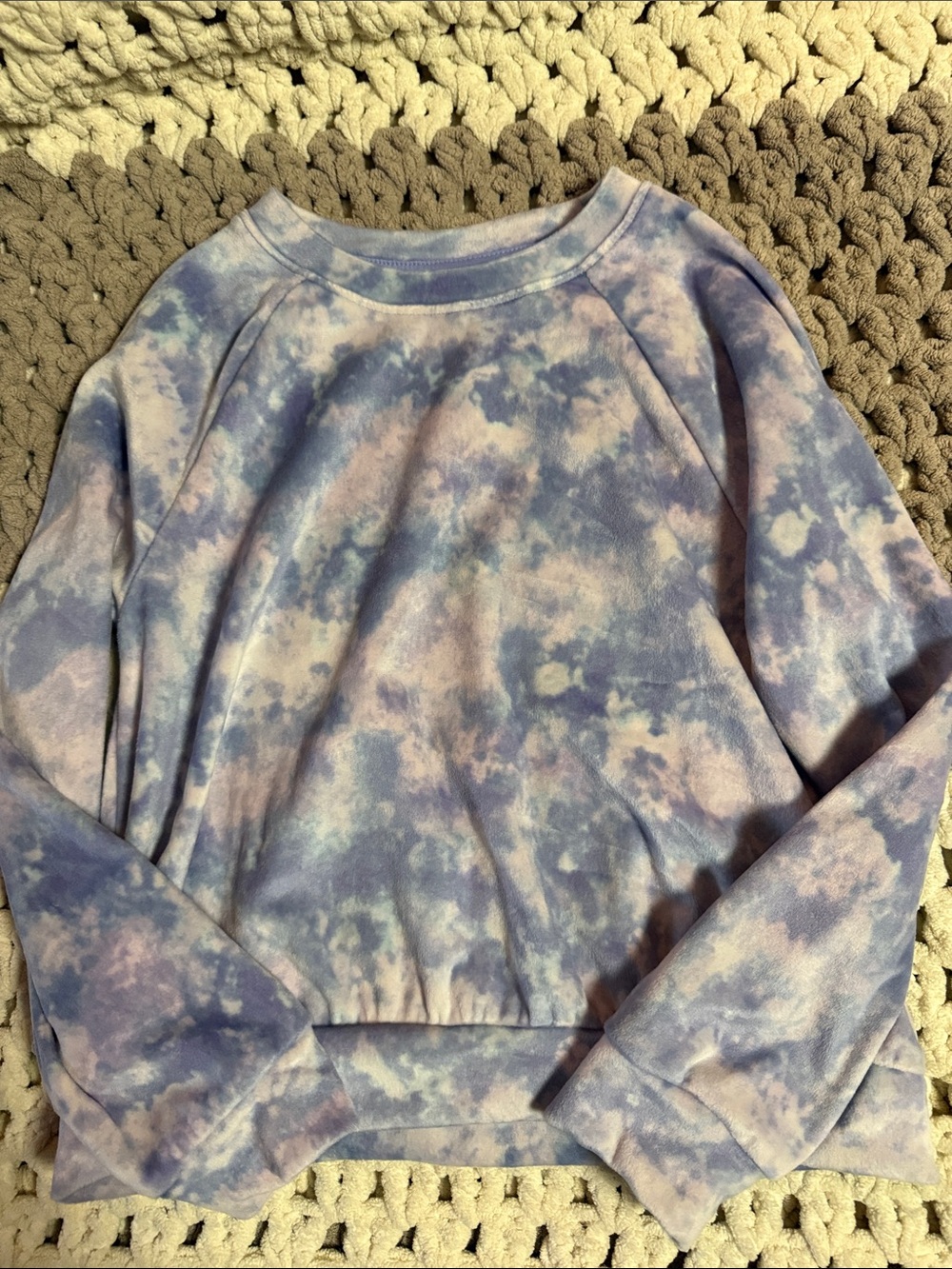 Cat & Jack Pastel Tie-Dye Pullover Sweatshirt - Lavender & Pink